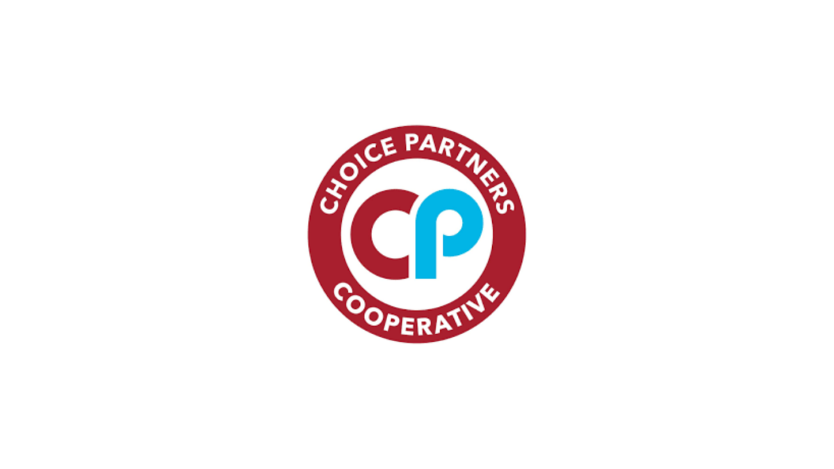 image of choice partners logo on a white background- colors include white, red, and light blue